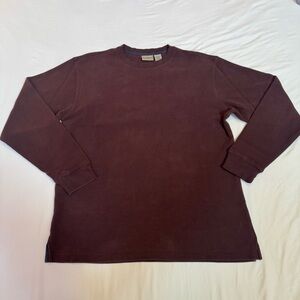 L.L. Bean Unshrinkable Waffle Knit Crewneck M Tall